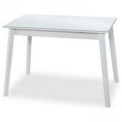 Обеденный стол «PRANZO BOSCO 110 VEBI белое стекло»